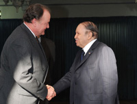 Le président du Conseil de la nation, M. Abdelkader Bensalah, reçu par la Présidente du Conseil de la Confédération helvétique